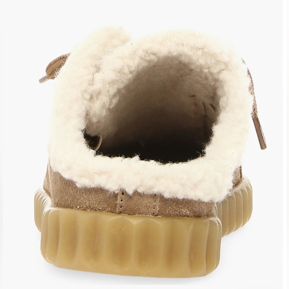 NWT VOILE BLANCHE Ines Faux Shearling Lined Mule in Light Brown - Picture 5 of 16